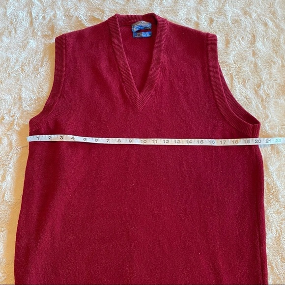 Peddleton Sz Large Burgundy Wool Vest - Picture 5 of 6